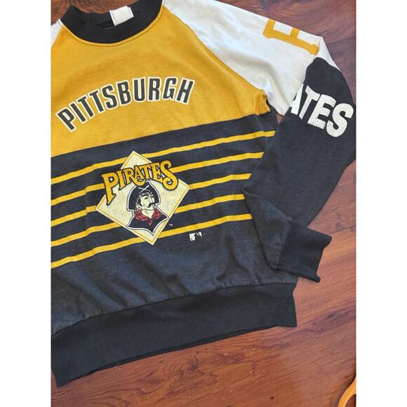 Vintage Pittsburgh Pirates Garan Long Sleeve Shirt Made in USA Kids 14-16 - Picture 8 of 10